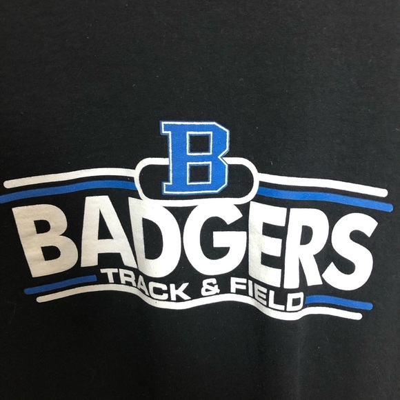 Black Bennington Badgers Track & Field crewneck sweatshirt unisex size small - Picture 2 of 4